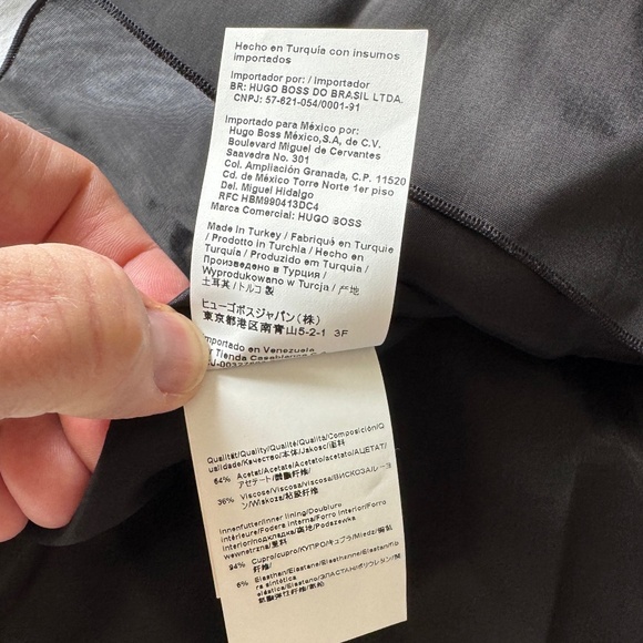 Hugo Boss 1/2 Sleeve Women's Cocktail Shift Midi Dress Black Size 12 Lined Zip - Picture 8 of 16